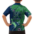 New Zealand Warriors NAIDOC Week 2026 Family Matching Puletasi and Hawaiian Shirt Aboriginal Lizard Dot Painting - 50 Years of Deadly