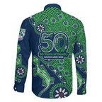 New Zealand Warriors NAIDOC Week 2026 Family Matching Summer Maxi Dress and Hawaiian Shirt Aboriginal Lizard Dot Painting - 50 Years of Deadly