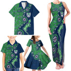 New Zealand Warriors NAIDOC Week 2026 Family Matching Tank Maxi Dress and Hawaiian Shirt Aboriginal Lizard Dot Painting - 50 Years of Deadly