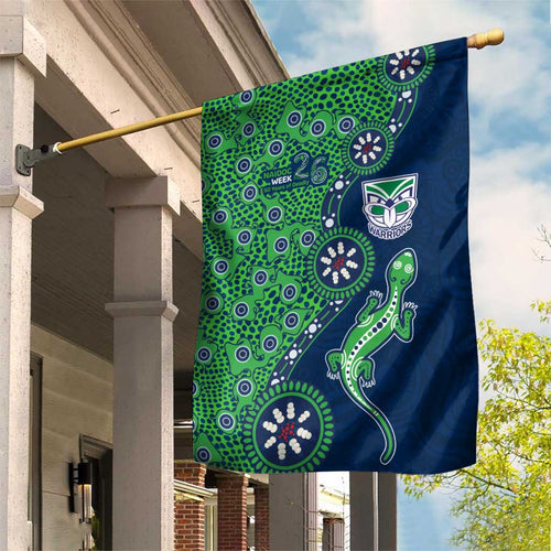 New Zealand Warriors NAIDOC Week 2026 Garden Flag Aboriginal Lizard Dot Painting - 50 Years of Deadly