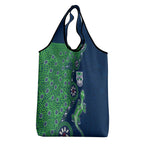 New Zealand Warriors NAIDOC Week 2026 Grocery Bag Aboriginal Lizard Dot Painting - 50 Years of Deadly