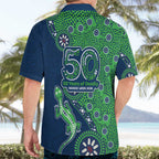 New Zealand Warriors NAIDOC Week 2026 Hawaiian Shirt Aboriginal Lizard Dot Painting - 50 Years of Deadly