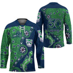 New Zealand Warriors NAIDOC Week 2026 Hockey Jersey Aboriginal Lizard Dot Painting - 50 Years of Deadly