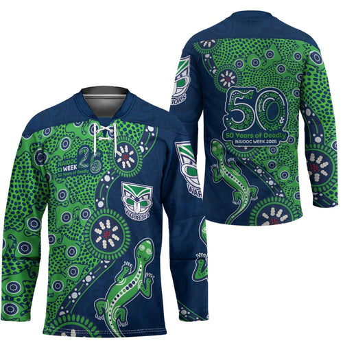 New Zealand Warriors NAIDOC Week 2026 Hockey Jersey Aboriginal Lizard Dot Painting - 50 Years of Deadly