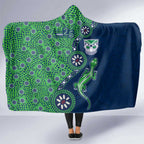 New Zealand Warriors NAIDOC Week 2026 Hooded Blanket Aboriginal Lizard Dot Painting - 50 Years of Deadly