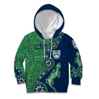 New Zealand Warriors NAIDOC Week 2026 Kid Hoodie Aboriginal Lizard Dot Painting - 50 Years of Deadly