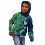 New Zealand Warriors NAIDOC Week 2026 Kid Hoodie Aboriginal Lizard Dot Painting - 50 Years of Deadly