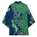 New Zealand Warriors NAIDOC Week 2026 Kimono Aboriginal Lizard Dot Painting - 50 Years of Deadly