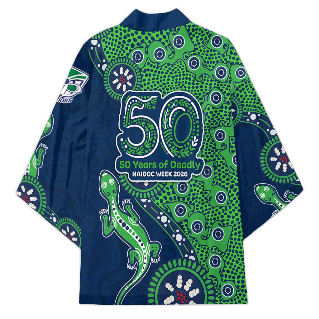 New Zealand Warriors NAIDOC Week 2026 Kimono Aboriginal Lizard Dot Painting - 50 Years of Deadly