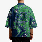 New Zealand Warriors NAIDOC Week 2026 Kimono Aboriginal Lizard Dot Painting - 50 Years of Deadly