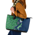 New Zealand Warriors NAIDOC Week 2026 Leather Tote Bag Aboriginal Lizard Dot Painting - 50 Years of Deadly