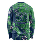 New Zealand Warriors NAIDOC Week 2026 Long Sleeve Shirt Aboriginal Lizard Dot Painting - 50 Years of Deadly