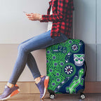 New Zealand Warriors NAIDOC Week 2026 Luggage Cover Aboriginal Lizard Dot Painting - 50 Years of Deadly