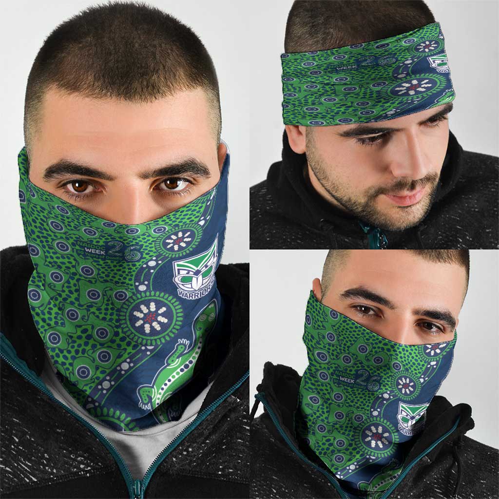 New Zealand Warriors NAIDOC Week 2026 Neck Gaiter Aboriginal Lizard Dot Painting - 50 Years of Deadly