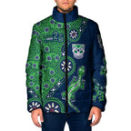 New Zealand Warriors NAIDOC Week 2026 Padded Jacket Aboriginal Lizard Dot Painting - 50 Years of Deadly