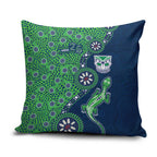 New Zealand Warriors NAIDOC Week 2026 Pillow Cover Aboriginal Lizard Dot Painting - 50 Years of Deadly