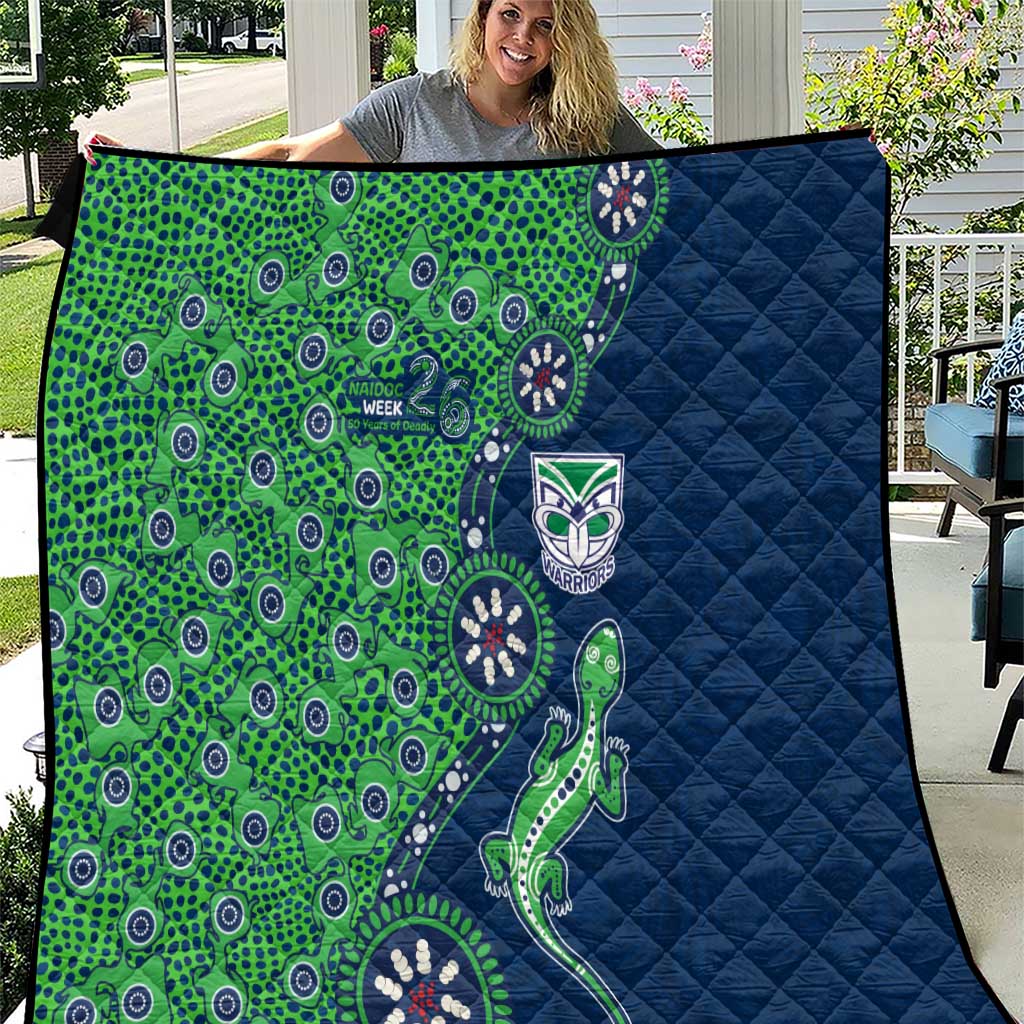 New Zealand Warriors NAIDOC Week 2026 Quilt Aboriginal Lizard Dot Painting - 50 Years of Deadly