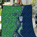 New Zealand Warriors NAIDOC Week 2026 Quilt Aboriginal Lizard Dot Painting - 50 Years of Deadly