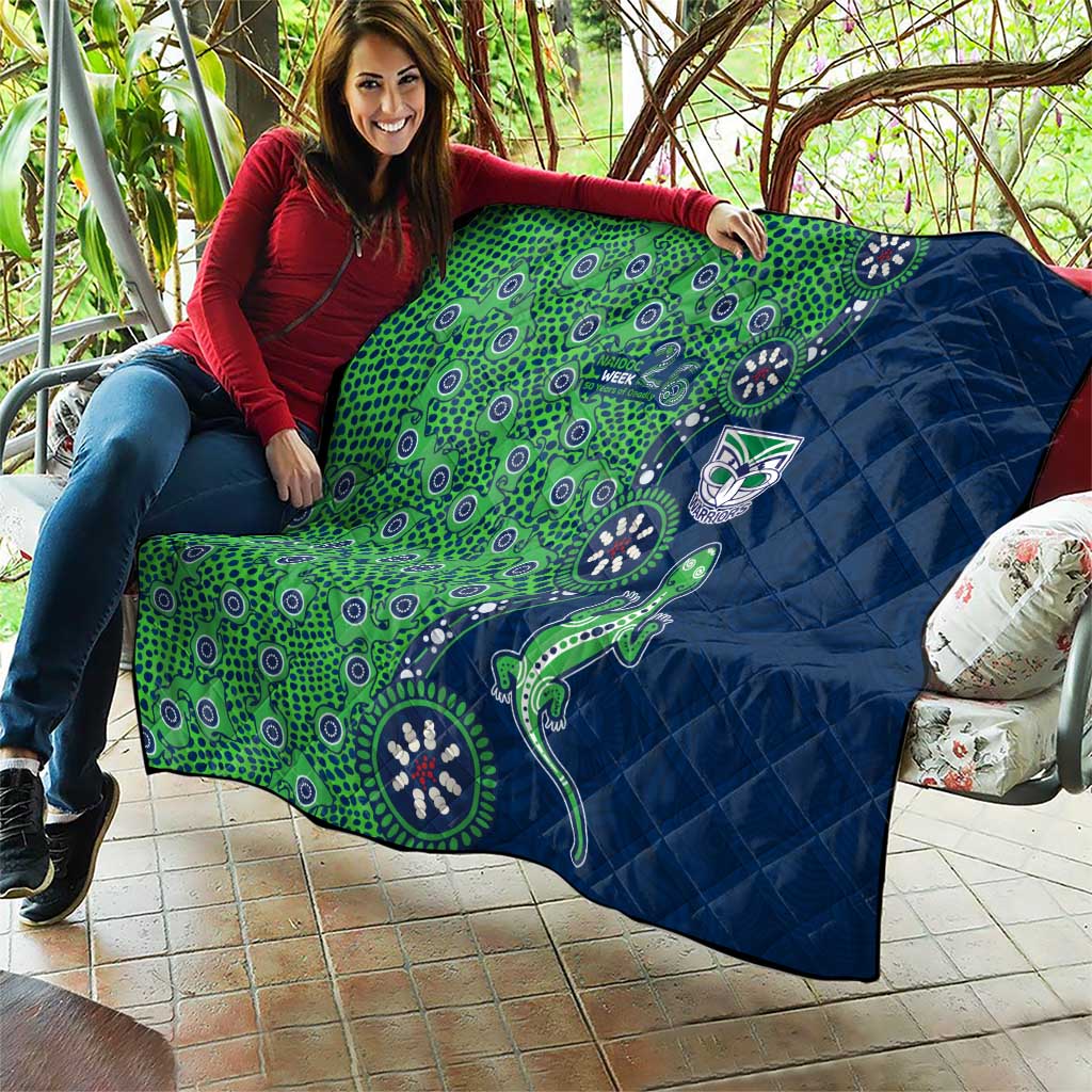 New Zealand Warriors NAIDOC Week 2026 Quilt Aboriginal Lizard Dot Painting - 50 Years of Deadly