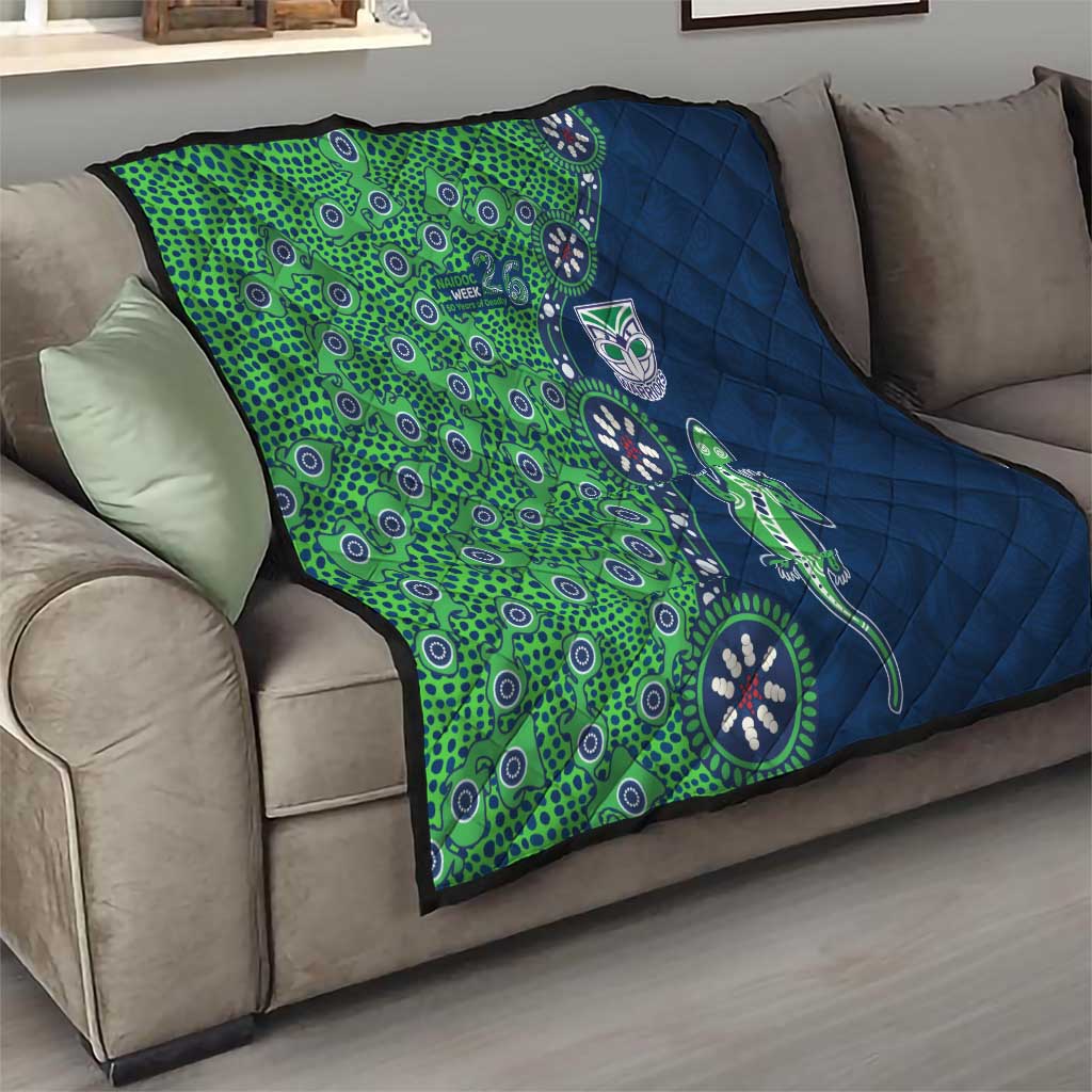 New Zealand Warriors NAIDOC Week 2026 Quilt Aboriginal Lizard Dot Painting - 50 Years of Deadly