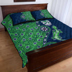 New Zealand Warriors NAIDOC Week 2026 Quilt Bed Set Aboriginal Lizard Dot Painting - 50 Years of Deadly