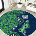 New Zealand Warriors NAIDOC Week 2026 Round Carpet Aboriginal Lizard Dot Painting - 50 Years of Deadly