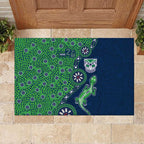 New Zealand Warriors NAIDOC Week 2026 Rubber Doormat Aboriginal Lizard Dot Painting - 50 Years of Deadly