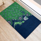 New Zealand Warriors NAIDOC Week 2026 Rubber Doormat Aboriginal Lizard Dot Painting - 50 Years of Deadly
