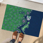 New Zealand Warriors NAIDOC Week 2026 Rubber Doormat Aboriginal Lizard Dot Painting - 50 Years of Deadly