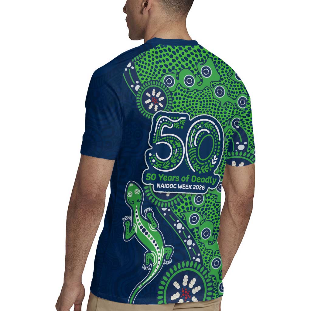 New Zealand Warriors NAIDOC Week 2026 Rugby Jersey Aboriginal Lizard Dot Painting - 50 Years of Deadly