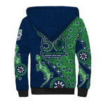 New Zealand Warriors NAIDOC Week 2026 Sherpa Hoodie Aboriginal Lizard Dot Painting - 50 Years of Deadly