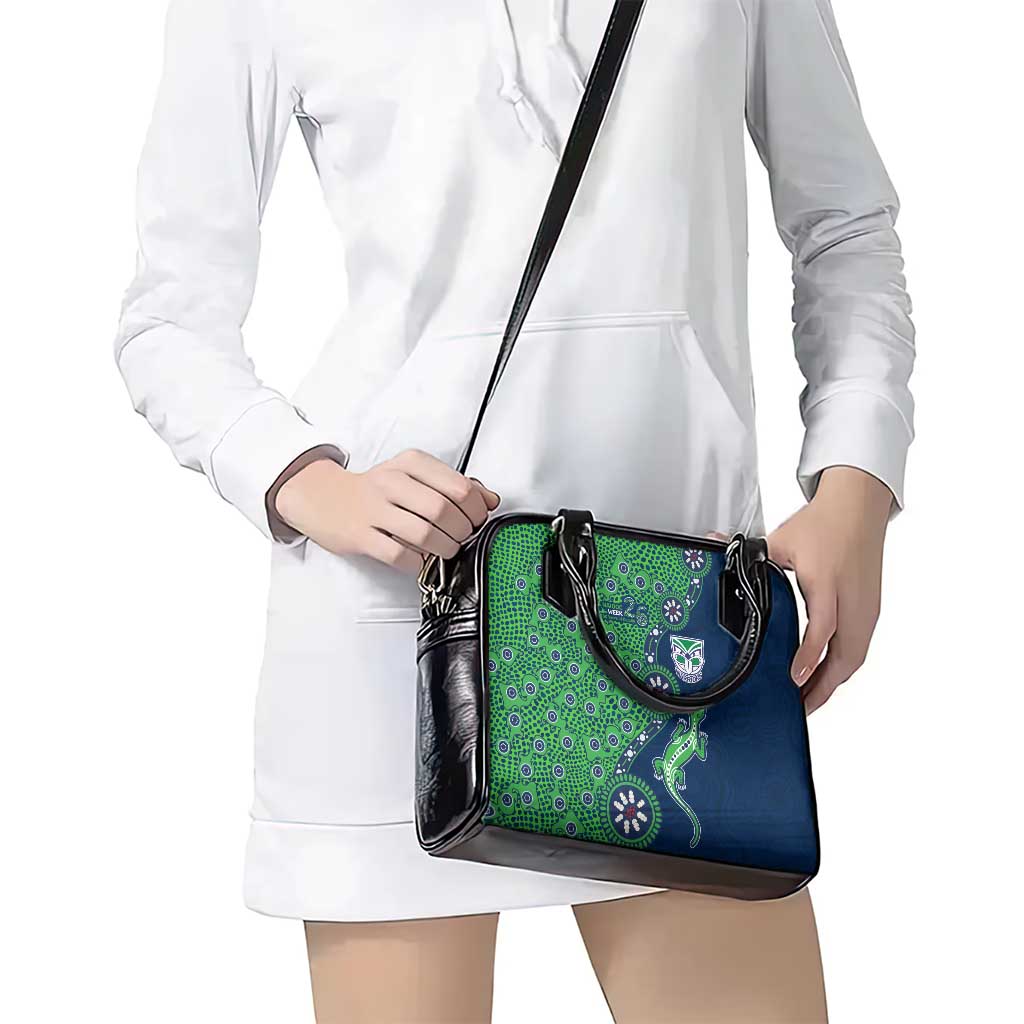 New Zealand Warriors NAIDOC Week 2026 Shoulder Handbag Aboriginal Lizard Dot Painting - 50 Years of Deadly
