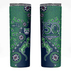 New Zealand Warriors NAIDOC Week 2026 Skinny Tumbler Aboriginal Lizard Dot Painting - 50 Years of Deadly