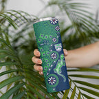 New Zealand Warriors NAIDOC Week 2026 Skinny Tumbler Aboriginal Lizard Dot Painting - 50 Years of Deadly