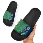 New Zealand Warriors NAIDOC Week 2026 Slide Sandals Aboriginal Lizard Dot Painting - 50 Years of Deadly