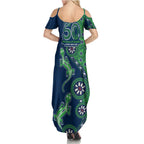 New Zealand Warriors NAIDOC Week 2026 Summer Maxi Dress Aboriginal Lizard Dot Painting - 50 Years of Deadly