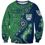 New Zealand Warriors NAIDOC Week 2026 Sweatshirt Aboriginal Lizard Dot Painting - 50 Years of Deadly