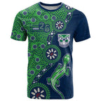 New Zealand Warriors NAIDOC Week 2026 T Shirt Aboriginal Lizard Dot Painting - 50 Years of Deadly