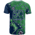 New Zealand Warriors NAIDOC Week 2026 T Shirt Aboriginal Lizard Dot Painting - 50 Years of Deadly