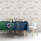 New Zealand Warriors NAIDOC Week 2026 Tablecloth Aboriginal Lizard Dot Painting - 50 Years of Deadly