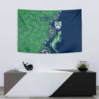 New Zealand Warriors NAIDOC Week 2026 Tapestry Aboriginal Lizard Dot Painting - 50 Years of Deadly