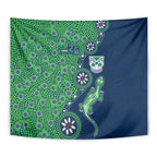 New Zealand Warriors NAIDOC Week 2026 Tapestry Aboriginal Lizard Dot Painting - 50 Years of Deadly