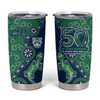 New Zealand Warriors NAIDOC Week 2026 Tumbler Cup Aboriginal Lizard Dot Painting - 50 Years of Deadly