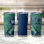 New Zealand Warriors NAIDOC Week 2026 Tumbler Cup Aboriginal Lizard Dot Painting - 50 Years of Deadly