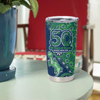 New Zealand Warriors NAIDOC Week 2026 Tumbler Cup Aboriginal Lizard Dot Painting - 50 Years of Deadly