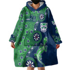 New Zealand Warriors NAIDOC Week 2026 Wearable Blanket Hoodie Aboriginal Lizard Dot Painting - 50 Years of Deadly