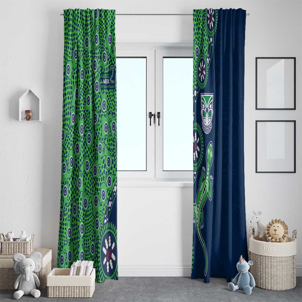 New Zealand Warriors NAIDOC Week 2026 Window Curtain Aboriginal Lizard Dot Painting - 50 Years of Deadly