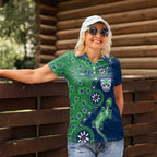 New Zealand Warriors NAIDOC Week 2026 Women Polo Shirt Aboriginal Lizard Dot Painting - 50 Years of Deadly
