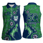 New Zealand Warriors NAIDOC Week 2026 Women Sleeveless Polo Shirt Aboriginal Lizard Dot Painting - 50 Years of Deadly