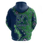 New Zealand Warriors NAIDOC Week 2026 Zip Hoodie Aboriginal Lizard Dot Painting - 50 Years of Deadly